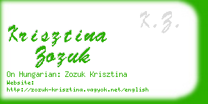 krisztina zozuk business card